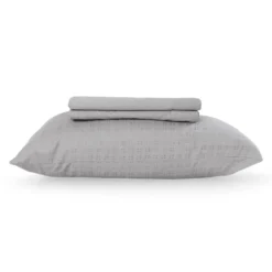 Ensemble de draps simple XL en microfibre - gris ciment