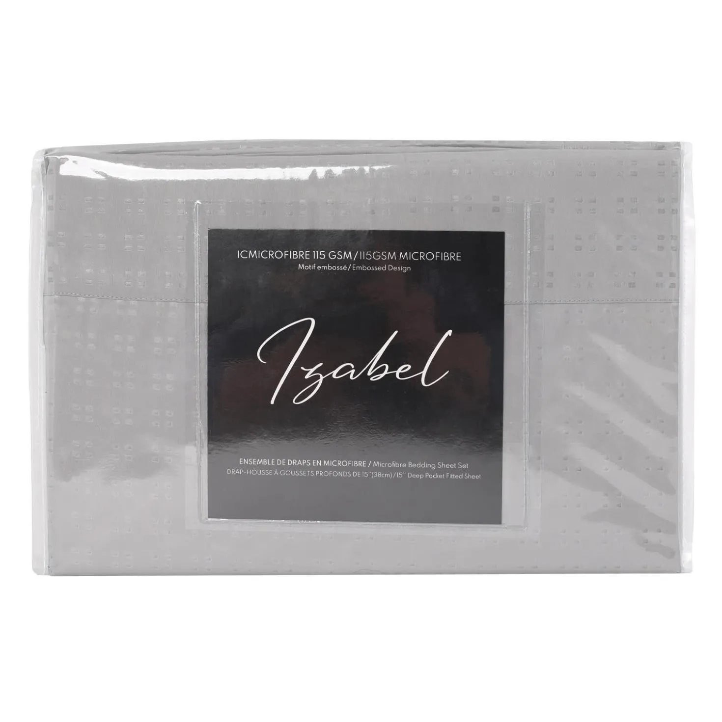 Ensemble de draps simple XL en microfibre - gris ciment