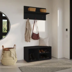 Ensemble de meubles d'entrée 2 mcx - noir