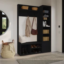 Ensemble de meubles d'entrée 2 mcx - noir