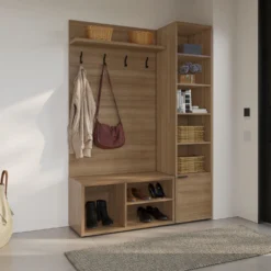 Ensemble de meubles d'entrée 3 mcx - brun