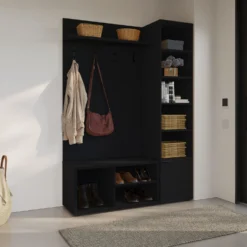 Ensemble de meubles d'entrée 3 mcx - noir