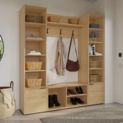 Ensemble de meubles d'entrée 4 mcx - naturel