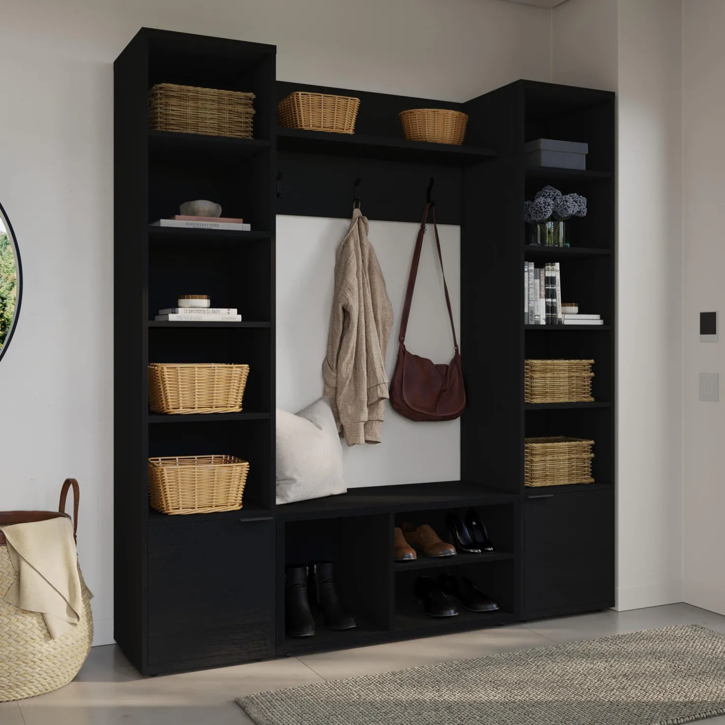 Ensemble de meubles d'entrée 4 mcx - noir