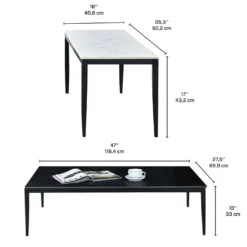 Ensemble de tables d’appoint - 2 mcx