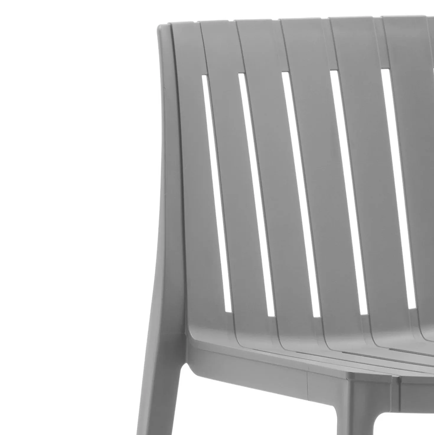 Ensemble à dîner d’extérieur en résine avec 1 table rectangulaire et 4 chaises empilables - gris