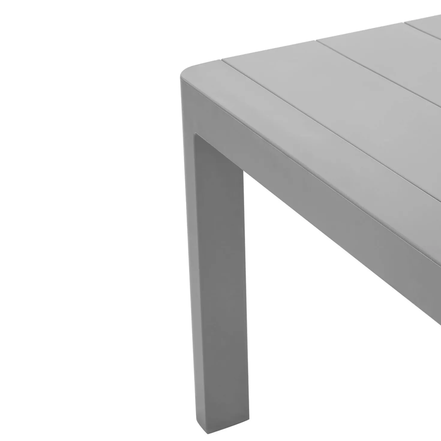 Ensemble à dîner d’extérieur en résine avec 1 table rectangulaire et 4 chaises empilables - gris