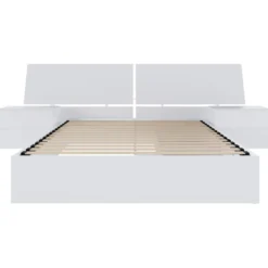 Ensemble grand lit avec rangement 2 tiroirs (60") - 4 mcx - Nexera