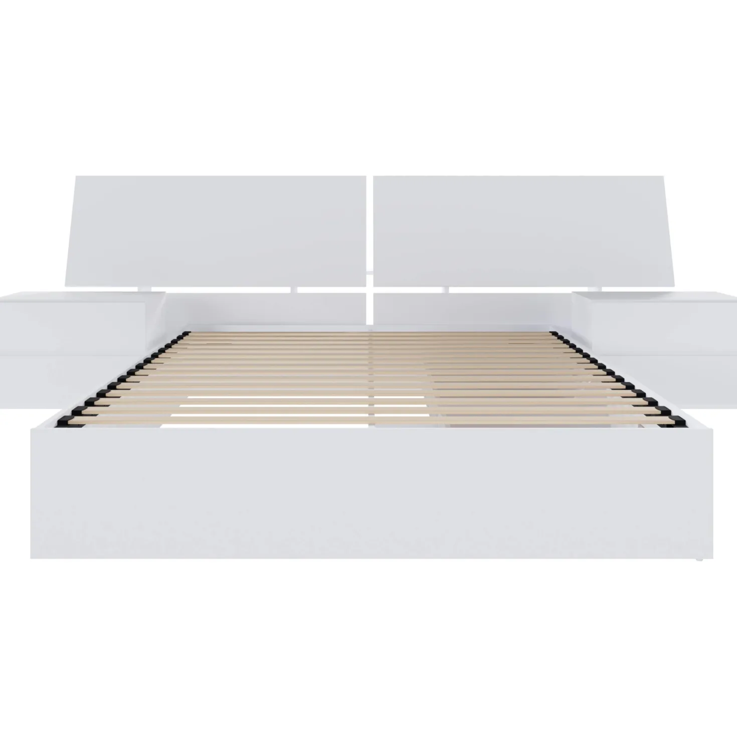 Ensemble grand lit avec rangement 2 tiroirs (60") - 4 mcx - Nexera