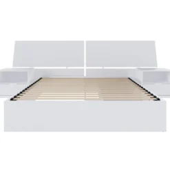 Ensemble grand lit avec rangement 2 tiroirs (60") - 4 mcx - Nexera