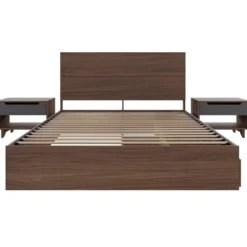 Ensemble grand lit avec rangement 3 tiroirs (60") - 4 mcx - Nexera