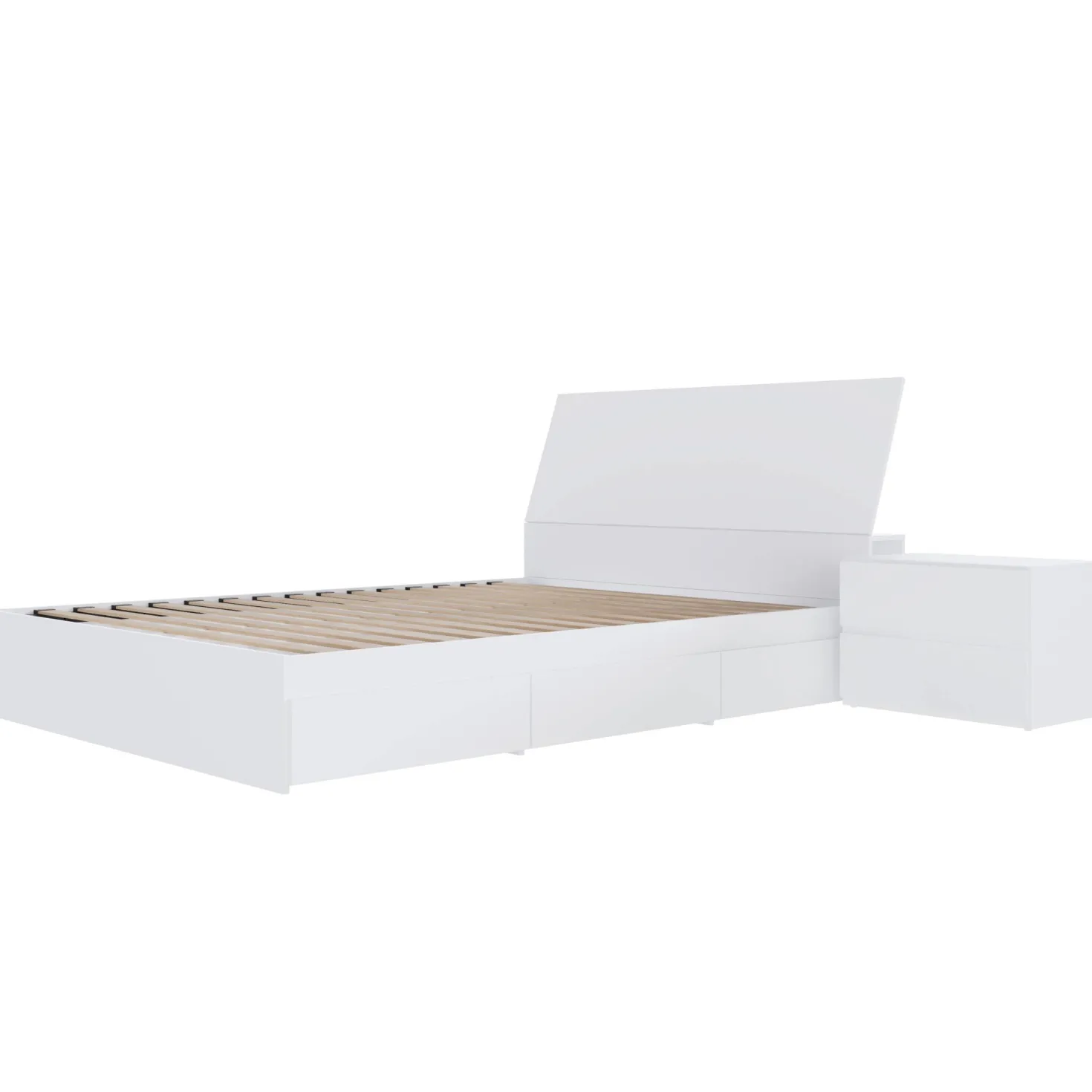 Ensemble grand lit avec rangement (60") - 3 mcx - Nexera