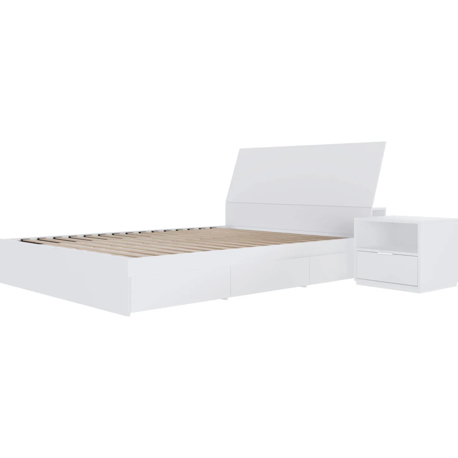 Ensemble grand lit avec rangement (60") - 3 mcx - Nexera
