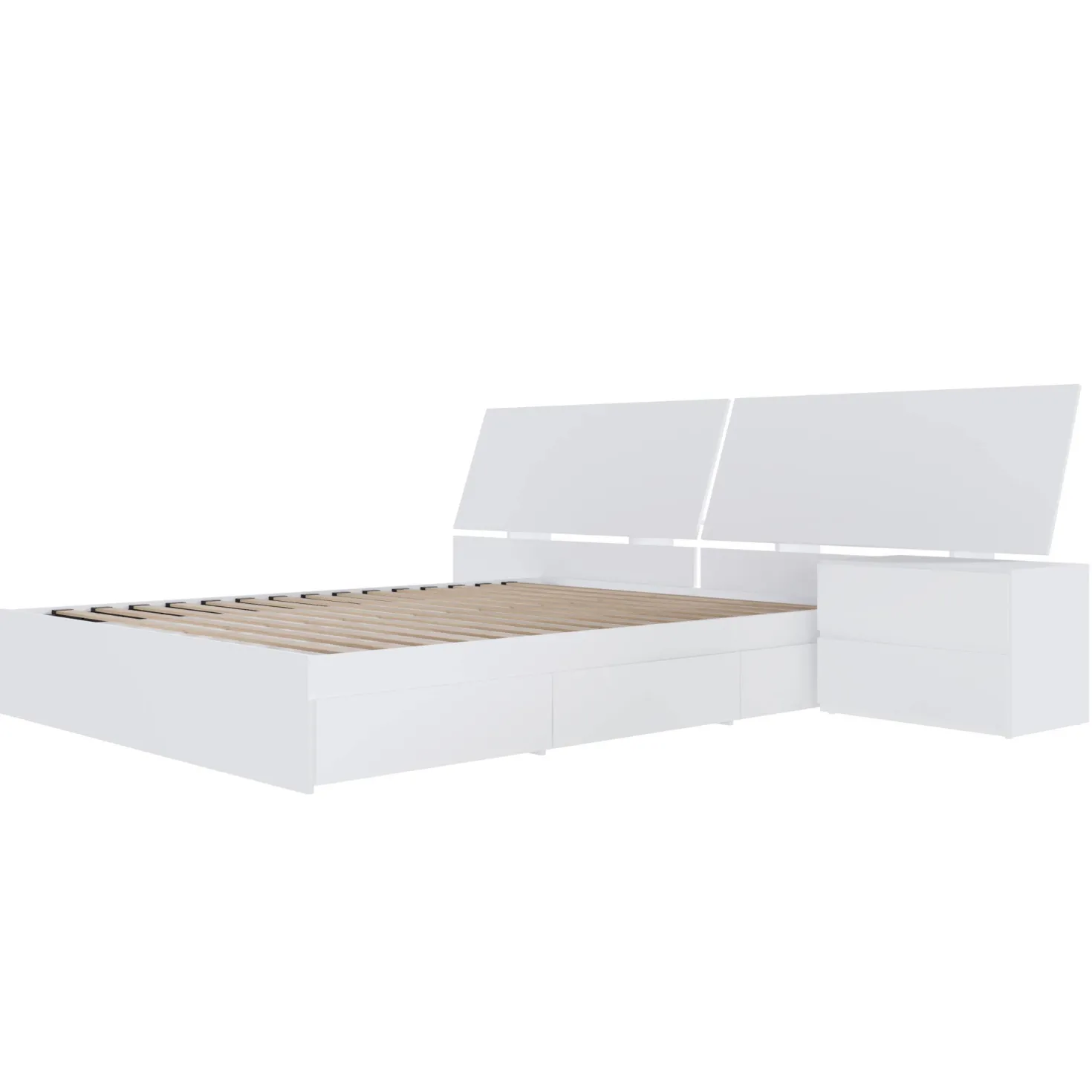 Ensemble grand lit avec rangement (60") - 3 mcx - Nexera