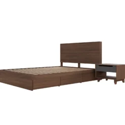 Ensemble grand lit avec rangement (60") - 3 mcx - Nexera