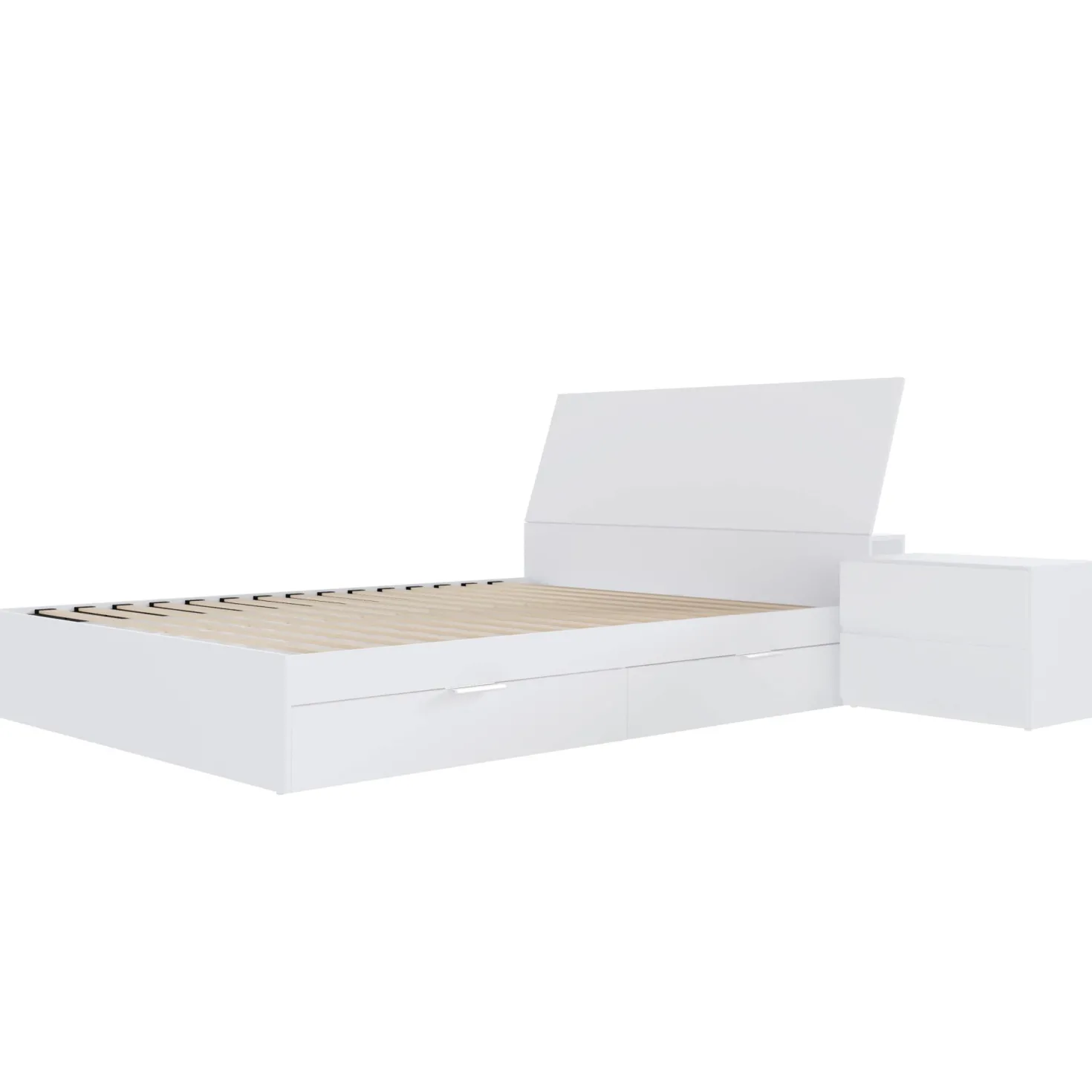 Ensemble grand lit avec rangement (60") - 3 mcx - Nexera