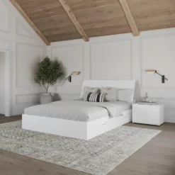 Ensemble grand lit avec rangement (60