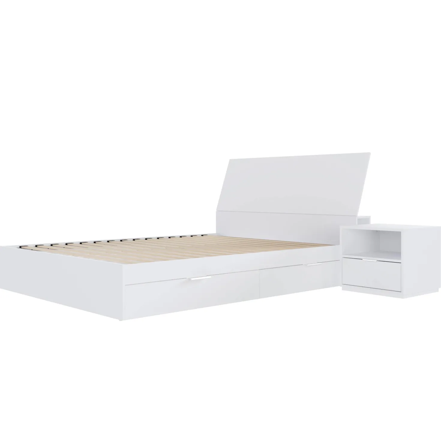 Ensemble grand lit avec rangement (60") - 3 mcx - Nexera