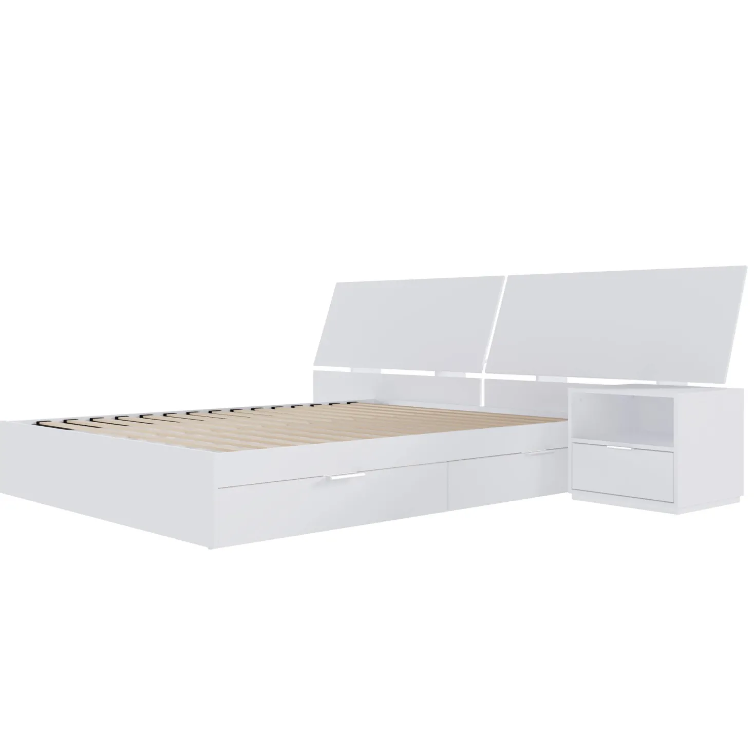 Ensemble grand lit avec rangement (60") - 3 mcx - Nexera