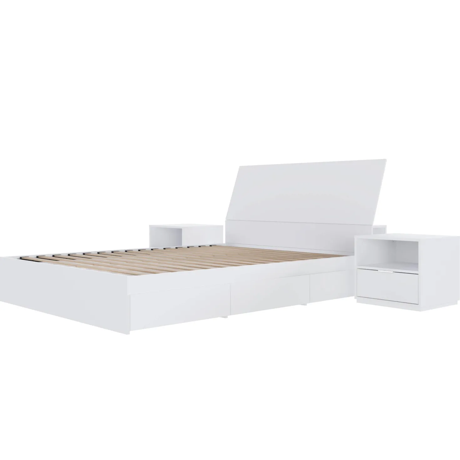 Ensemble grand lit avec rangement (60") - 4 mcx - Nexera