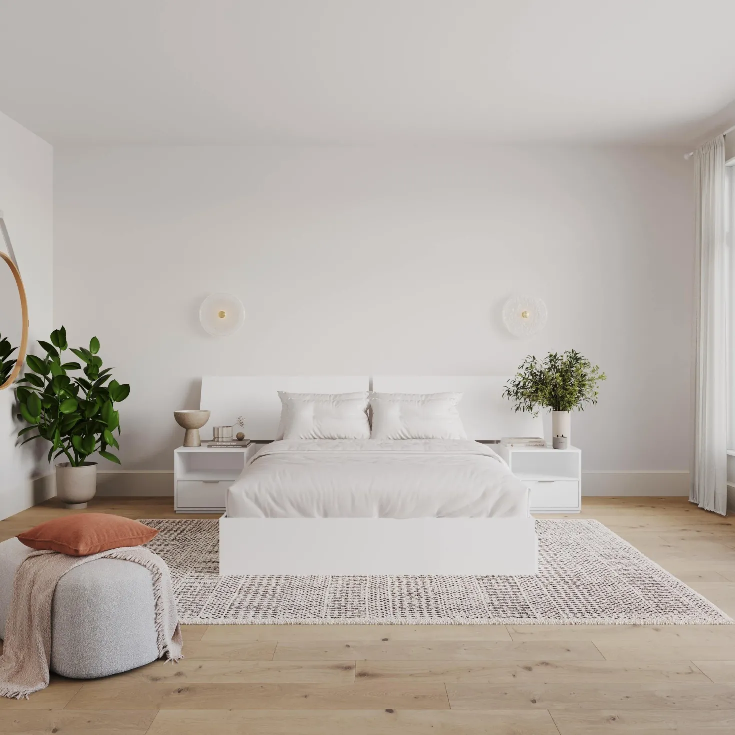 Ensemble grand lit avec rangement (60") - 4 mcx - Nexera