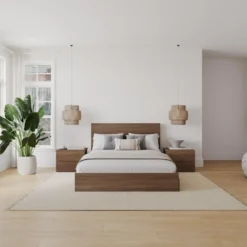 Ensemble grand lit avec rangement (60