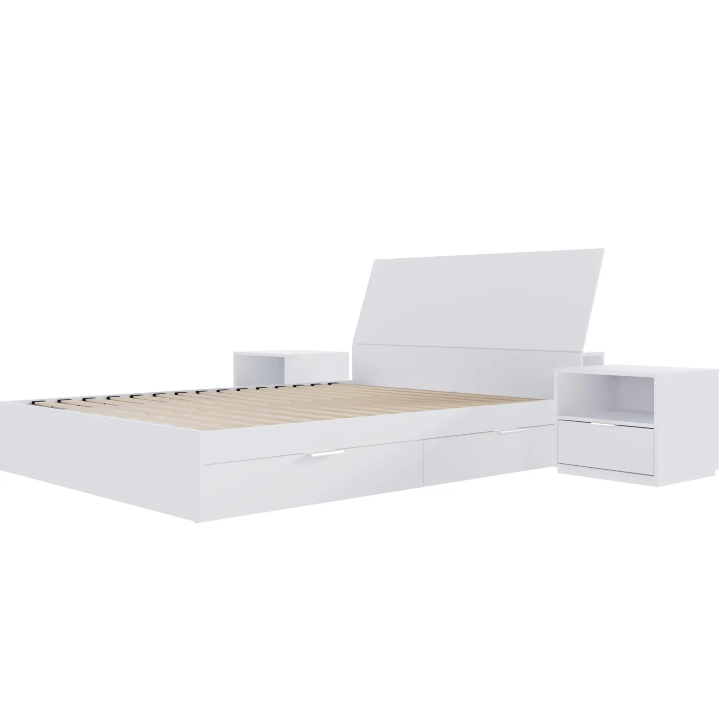 Ensemble grand lit avec rangement (60") - 4 mcx - Nexera