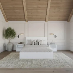 Ensemble grand lit avec rangement (60