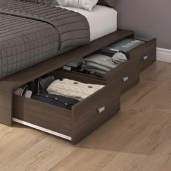 Ensemble grand lit avec rangement 6 tiroirs (60