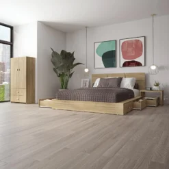 Ensemble grand lit avec 6 tiroirs de rangement (60") - 5 mcx