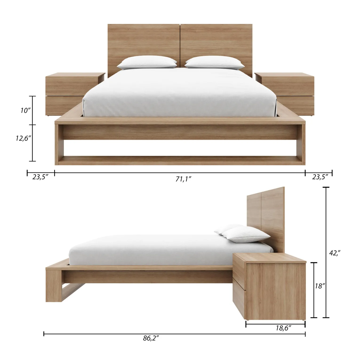 Ensemble grand lit (60") - 4 mcx - Nexera