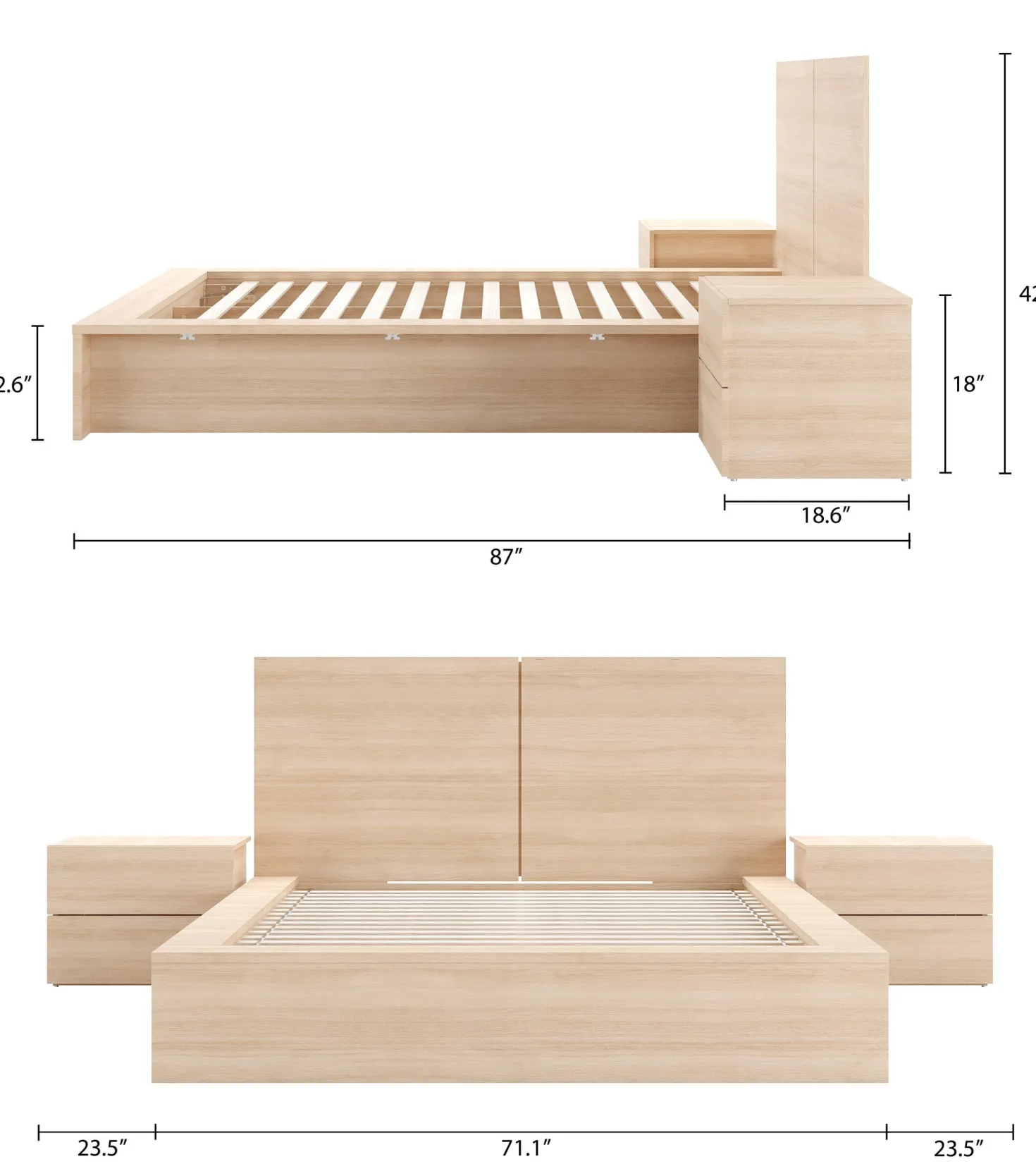 Ensemble grand lit (60") - 4 mcx - Nexera