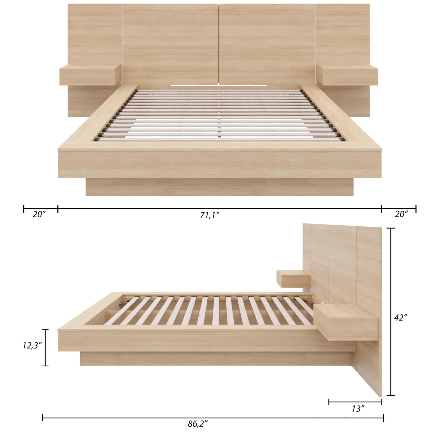 Ensemble grand lit (60") - 4 mcx - Nexera