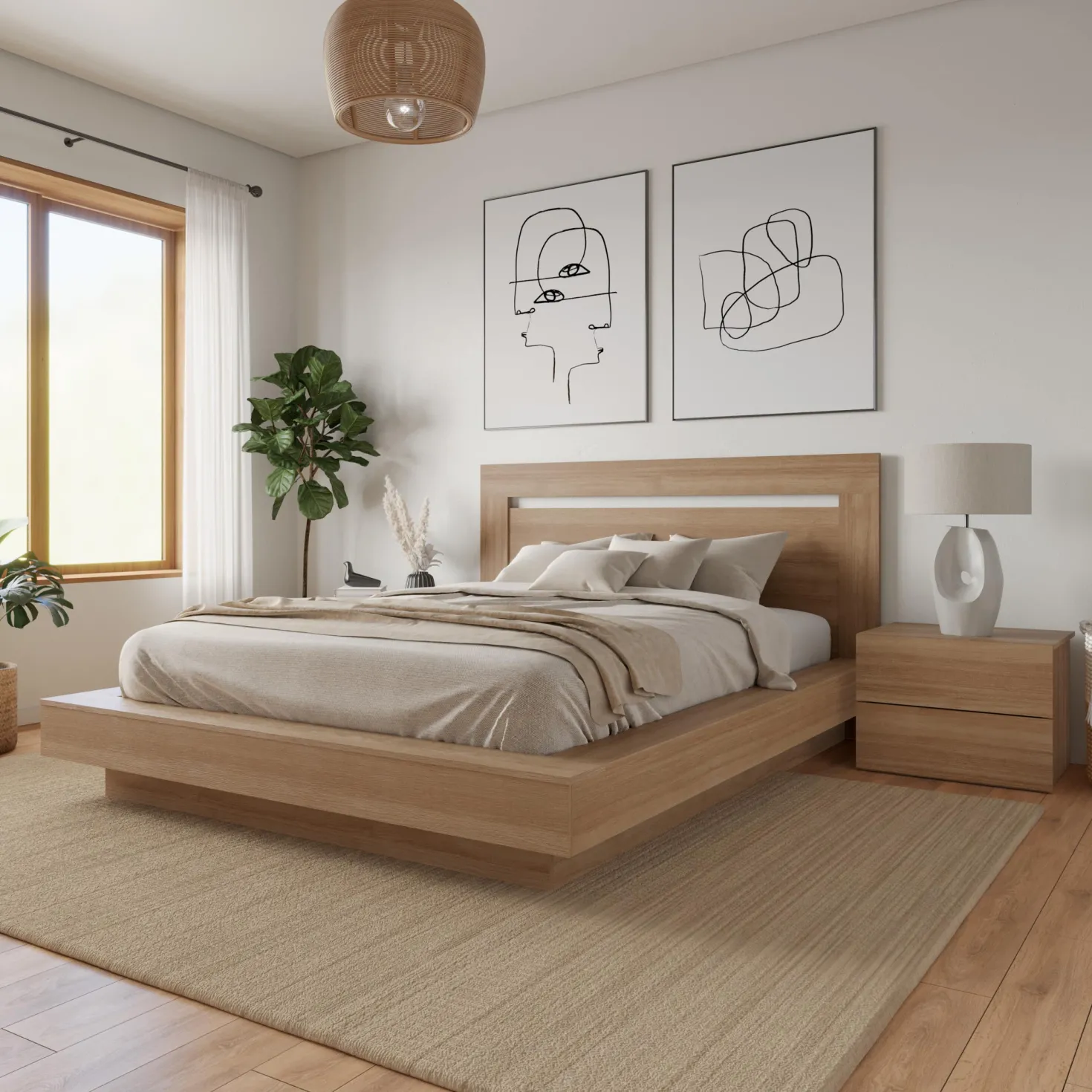 Ensemble grand lit (60") - 4 mcx - Nexera