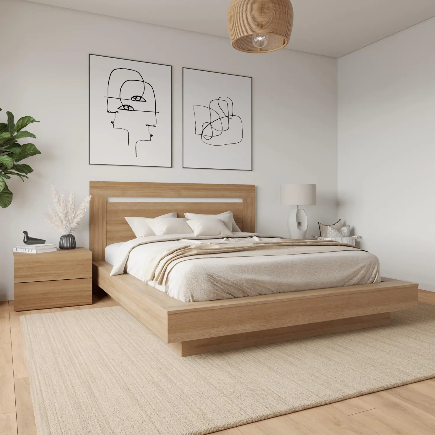 Ensemble grand lit (60") - 4 mcx - Nexera