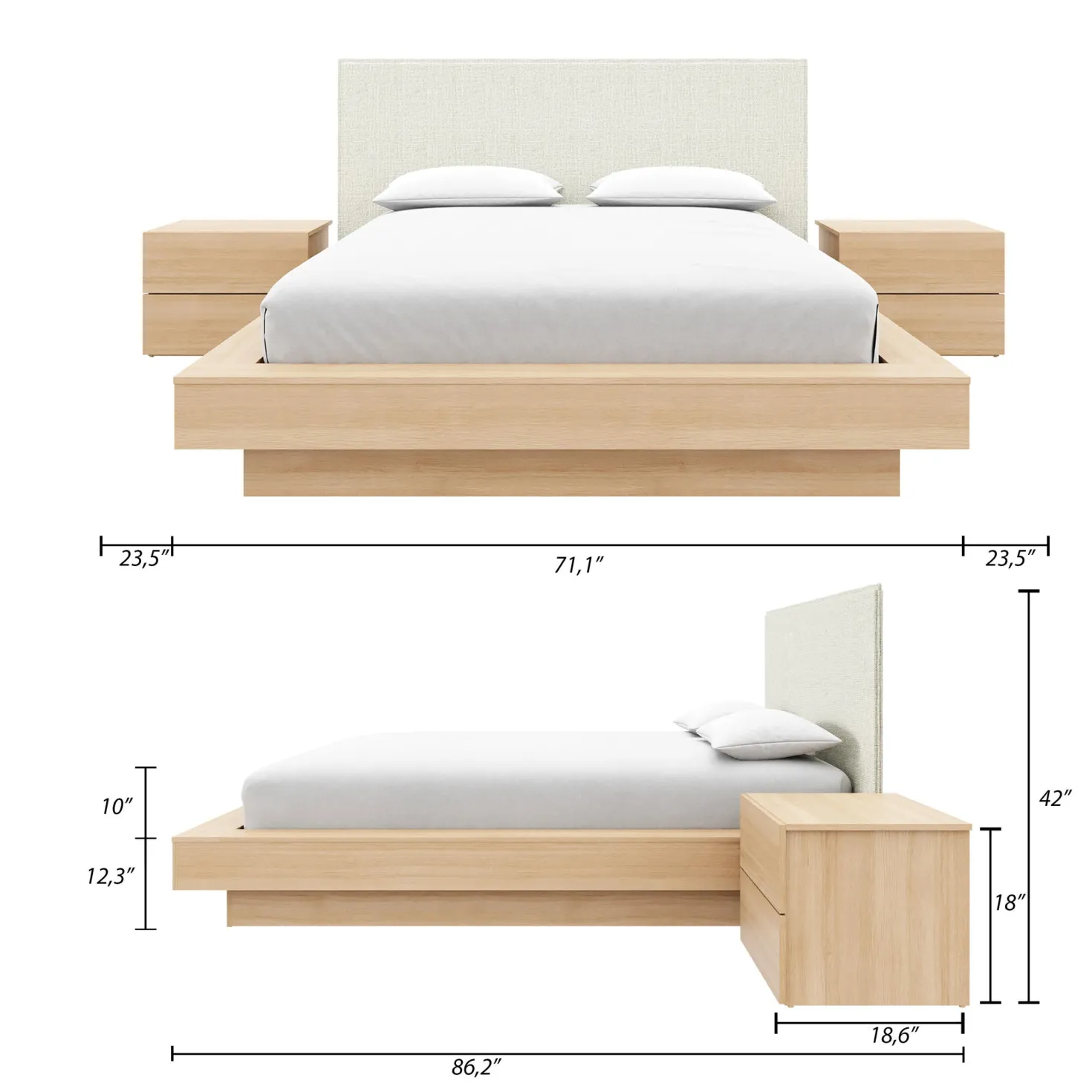 Ensemble grand lit (60") - 4 mcx - Nexera
