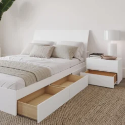 Ensemble lit double avec rangement (54