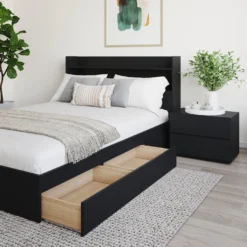 Ensemble lit double avec rangement (54
