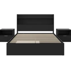 Ensemble lit double avec rangement (54