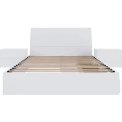 Ensemble lit double avec rangement (54") - 4mcx - Nexera