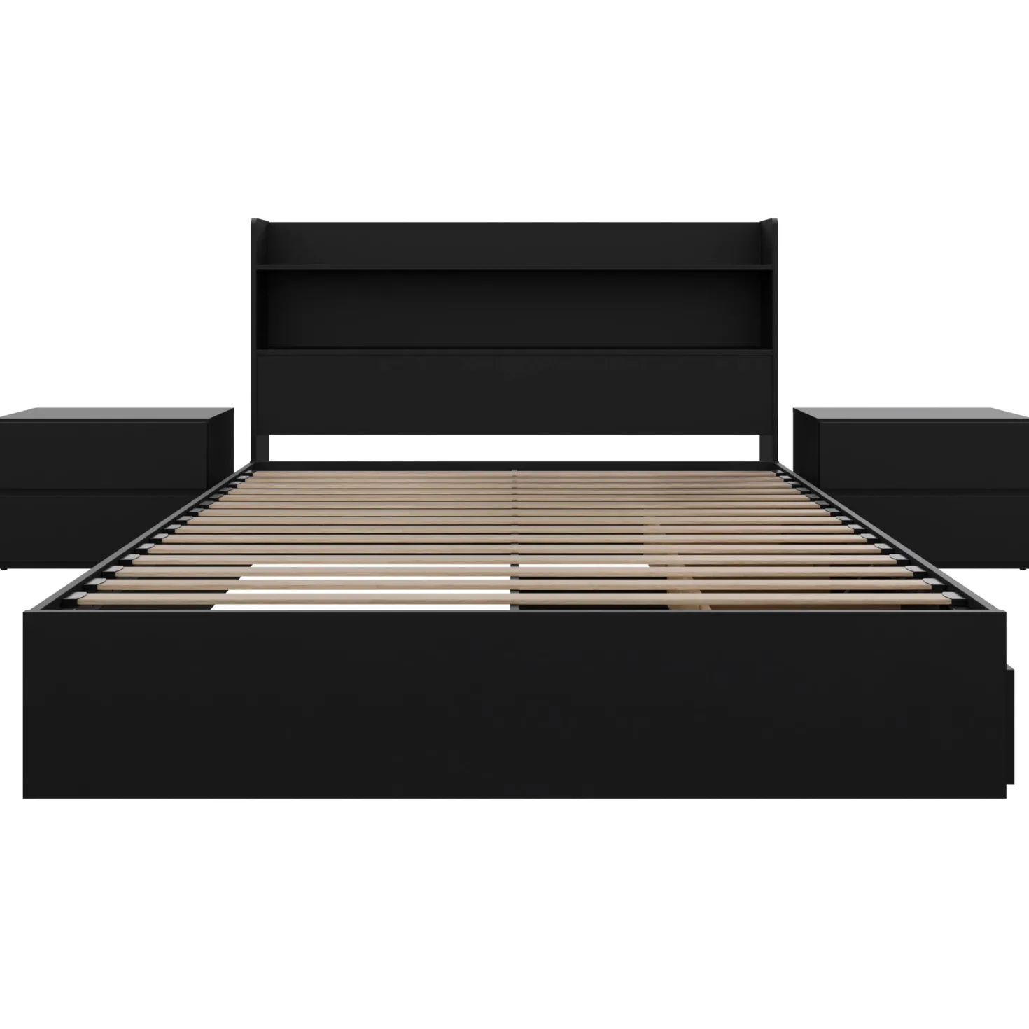 Ensemble lit double avec rangement (54") - 4mcx - Nexera