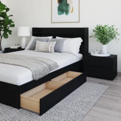 Ensemble lit double avec rangement (54