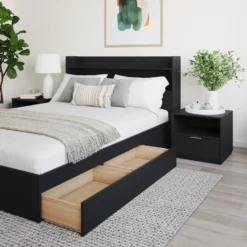 Ensemble lit double avec rangement (54
