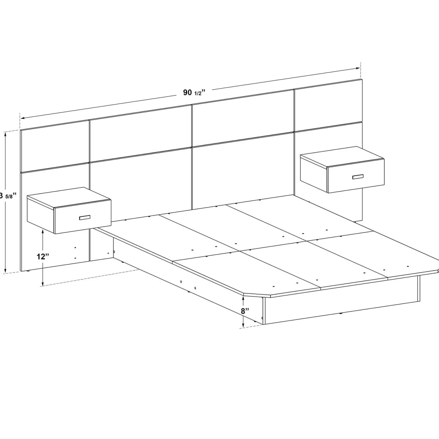 Ensemble lit double (54") - 5 mcx