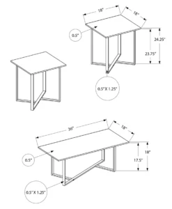 Ensemble tables de salon 3 mcx - Monarch