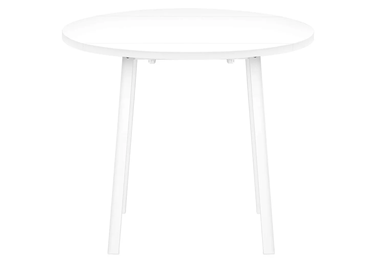 Ens salle à manger - 3mcx, dessus blanc, métal blanc