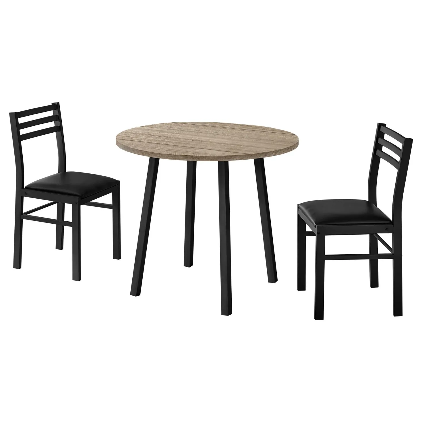 Ens salle à manger - 3mcx, dessus taupe, métal noir