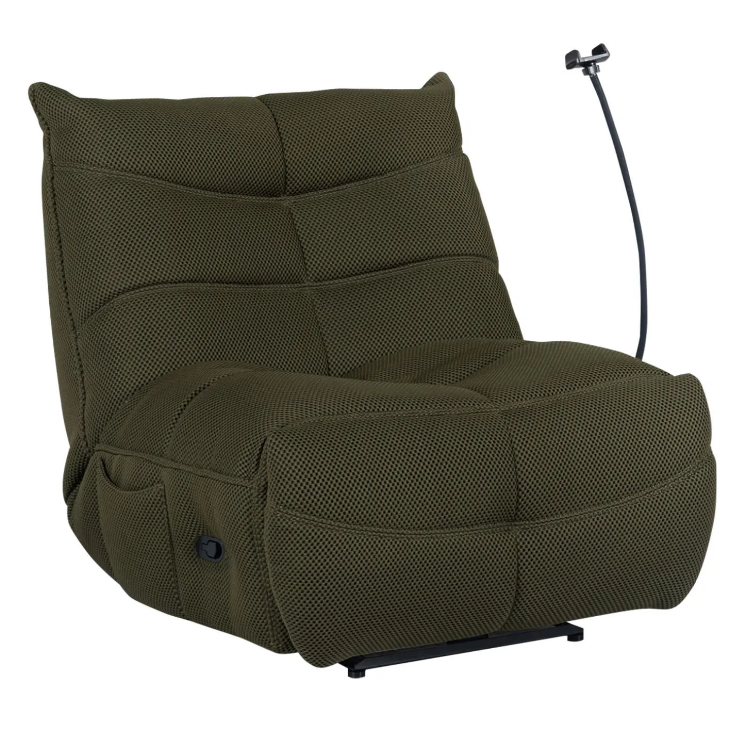 Fauteuil berçant inclinable avec support à cellulaire - vert
