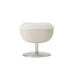 Fauteuil de massage inclinable électrique avec ottoman en cuir synthétique - blanc