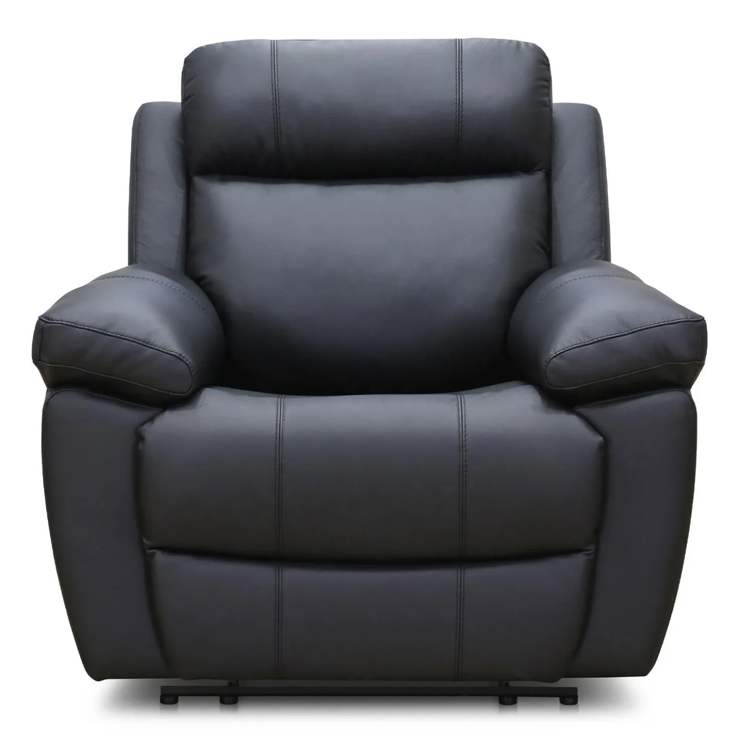 Fauteuil inclinable et berçant en cuir véritable